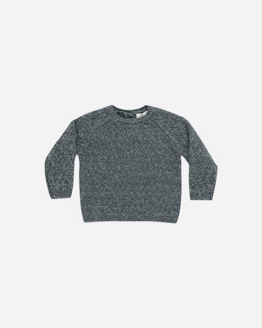 Knit Sweater || Heathered Indigo by Quincy Mae