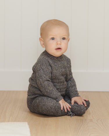 Knit Sweater || Heathered Indigo by Quincy Mae