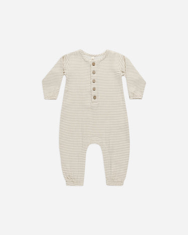 Woven Jumpsuit || Basil Stripe by Quincy Mae