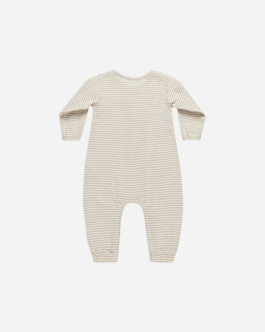 Woven Jumpsuit || Basil Stripe by Quincy Mae