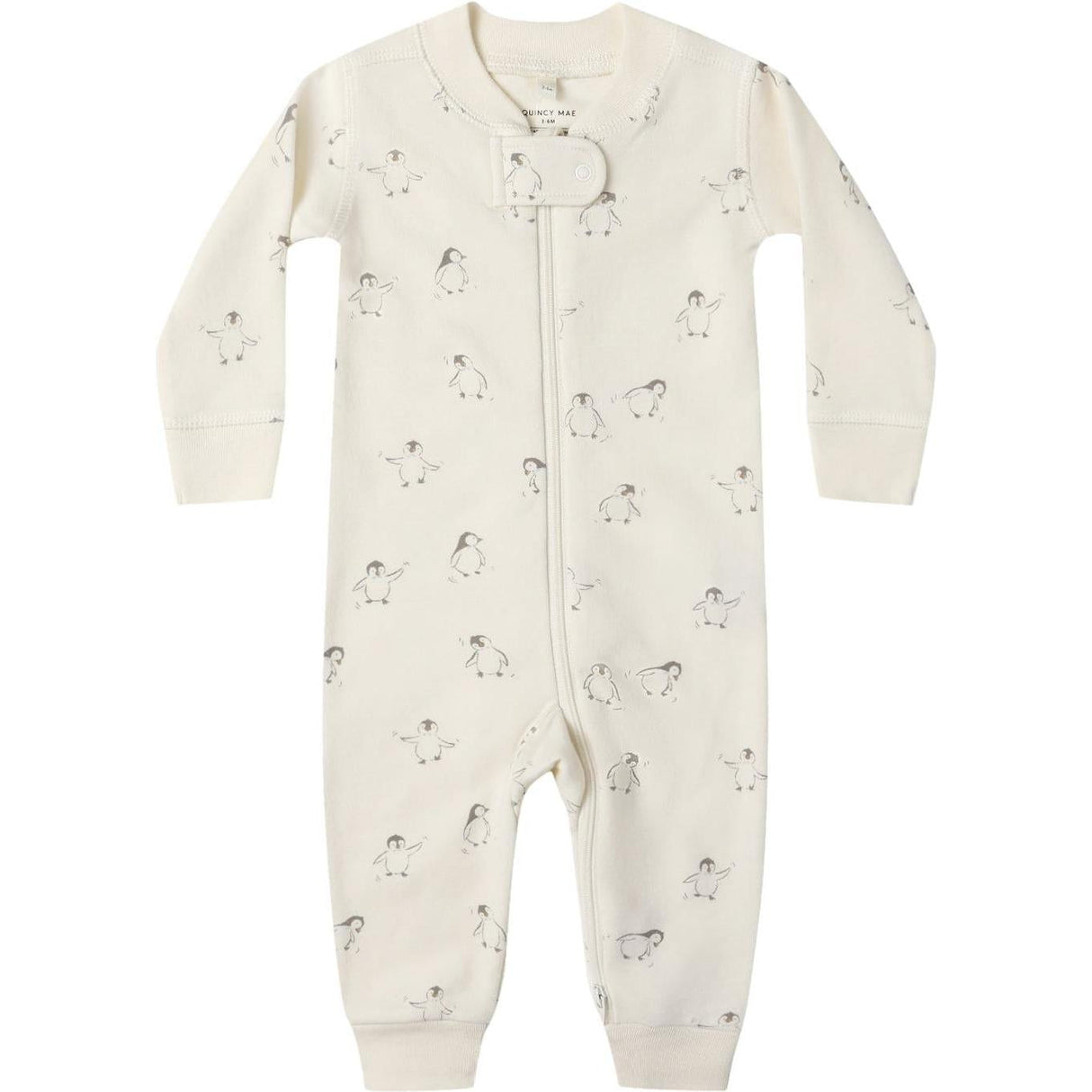 Quincy Mae Zip Long Sleeve Sleeper || Penguins