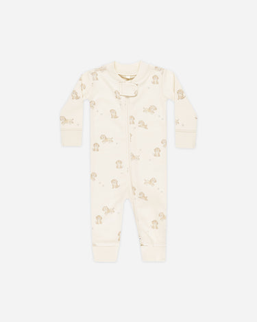 Zip Longsleeve Sleeper || Puppies by Quincy Mae