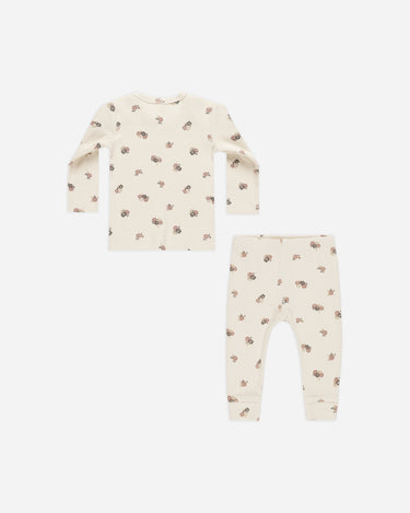 Ribbed Tee + Legging Set || Wild Flowers by Quincy Mae