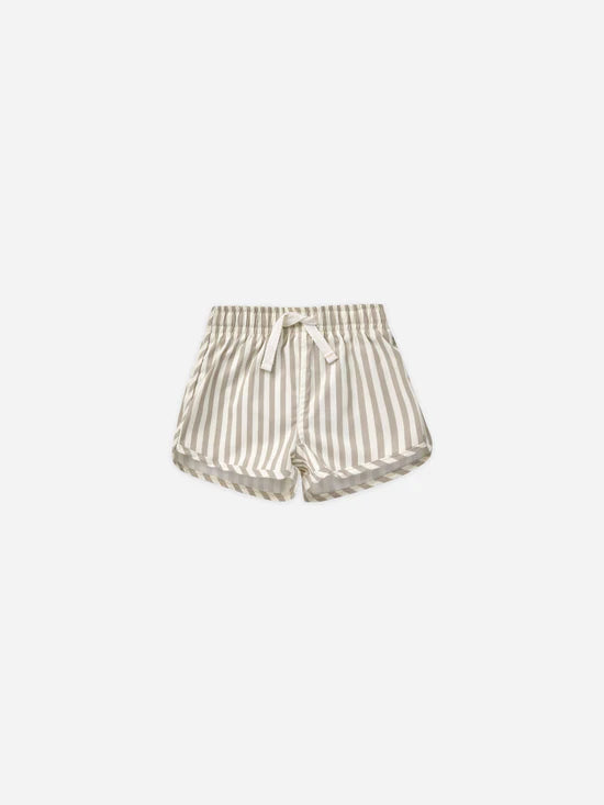 boys swim short || ash stripe by Quincy Mae