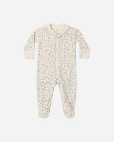 Zip Long Sleeve Sleeper Footie || Floret by Quincy Mae