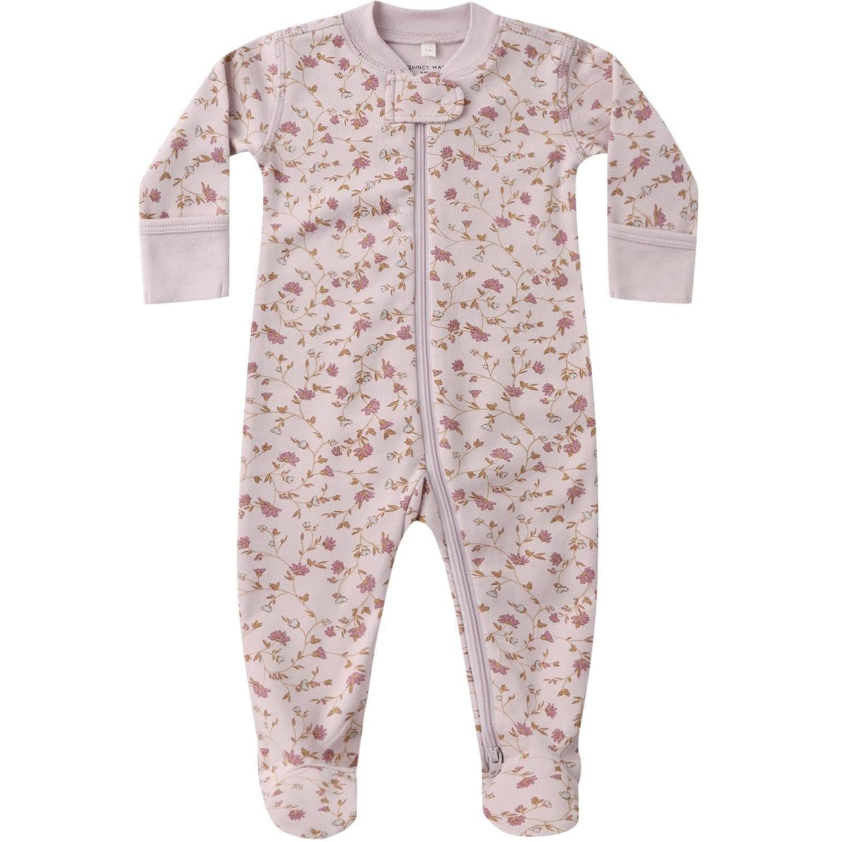 Quincy Mae Zip Long Sleeve Sleeper Footie || Garden