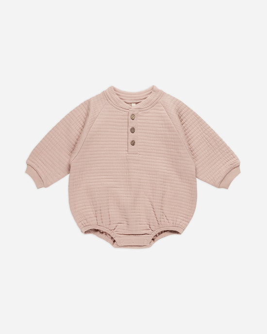 Henley Bubble Romper || Blush by Quincy Mae