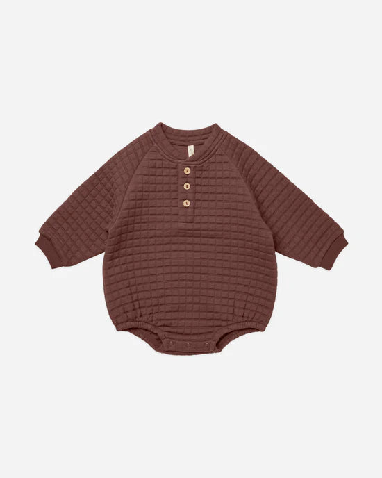 Henley Bubble Romper || Plum by Quincy Mae