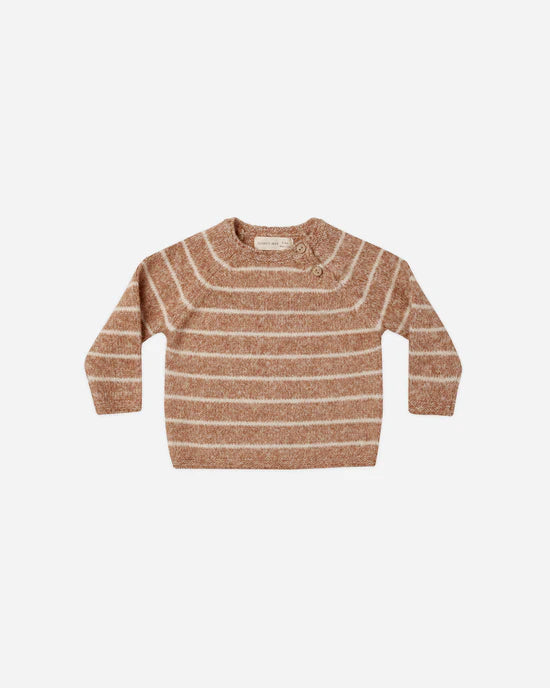 Ace Knit Sweater || Cinnamon Stripe by Quincy Mae