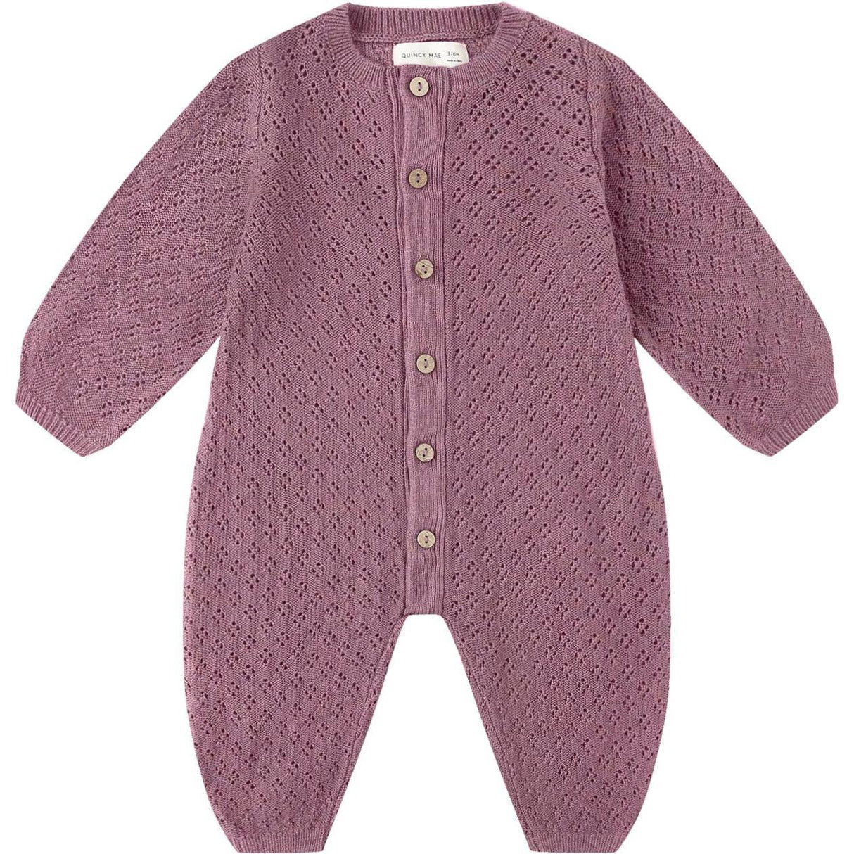 Quincy Mae Long Sleeve Bubble Romper || Mulberry