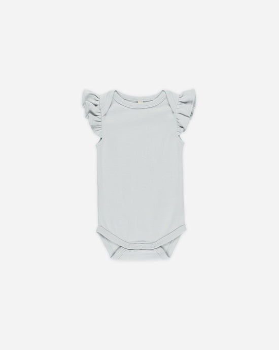 Flutter Sleeve Bodysuit || Sky by Quincy Mae