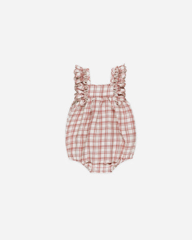 Maya Romper || Pink Plaid by Quincy Mae