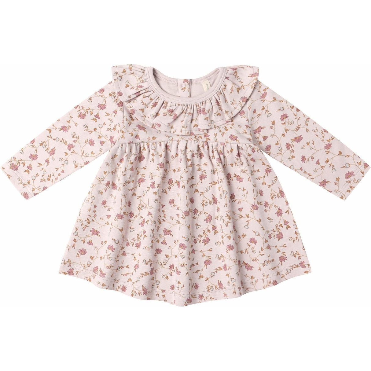 Quincy Mae Ruffle Collar Jersey Dress || Garden