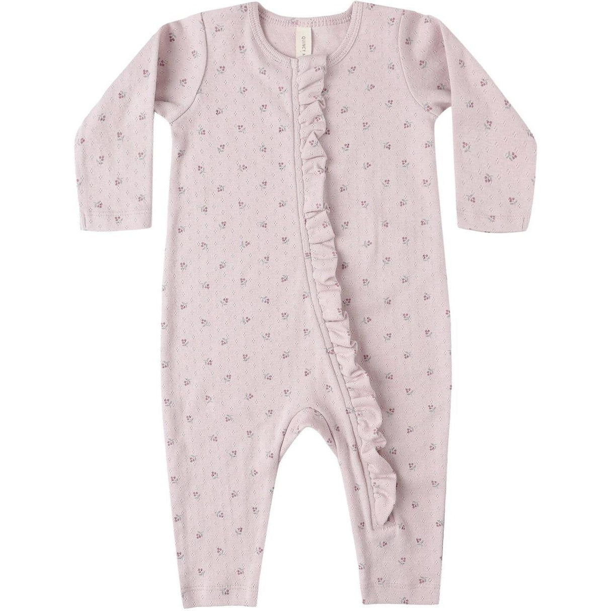 Quincy Mae Ruffle Jumpsuit || Lilac Ditsy