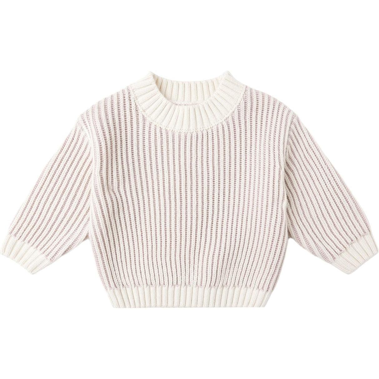 Quincy Mae Relaxed Knit Sweater || Lilac