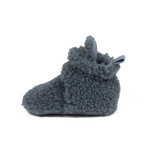 Sherpa Snap Booties Grey by Robeez