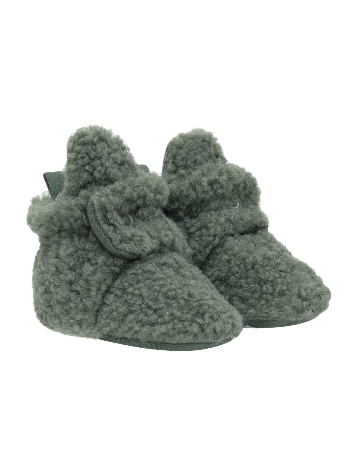 Sherpa Snap Booties Olive by Robeez