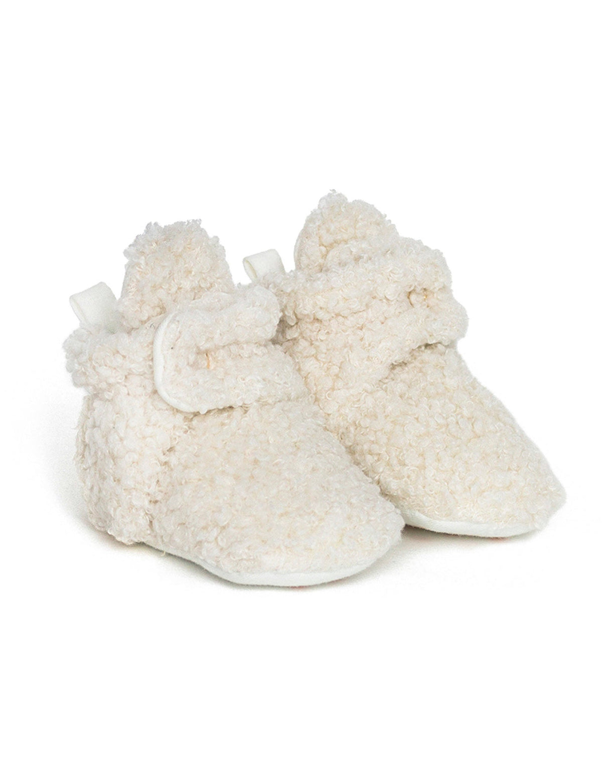 Sherpa Snap Booties Ivory by Robeez