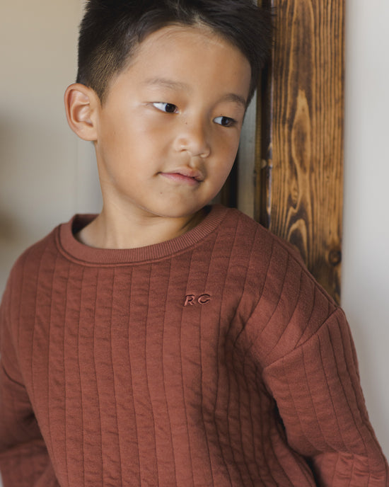 Quilted Sweatshirt || Brick by Rylee + Cru