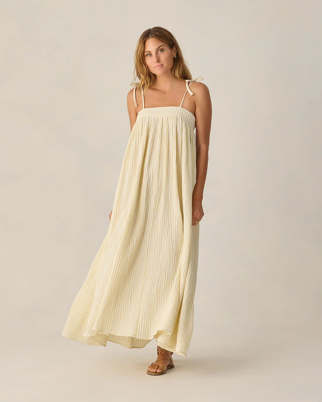 Malea Dress | Citron Stripe by Rylee + Cru