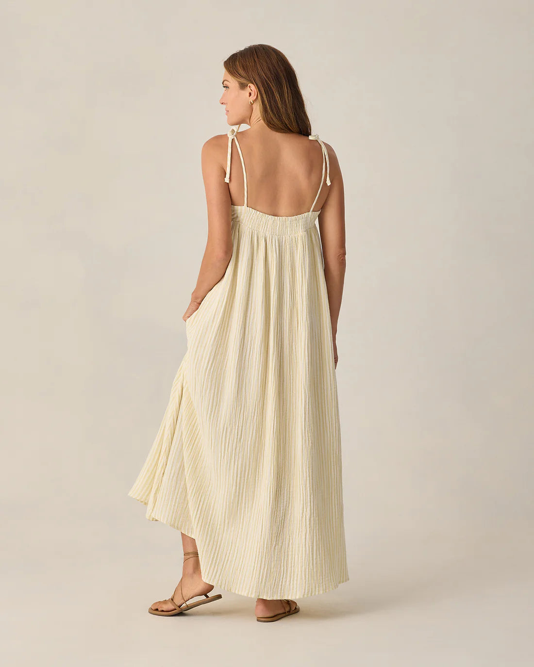 Malea Dress | Citron Stripe by Rylee + Cru