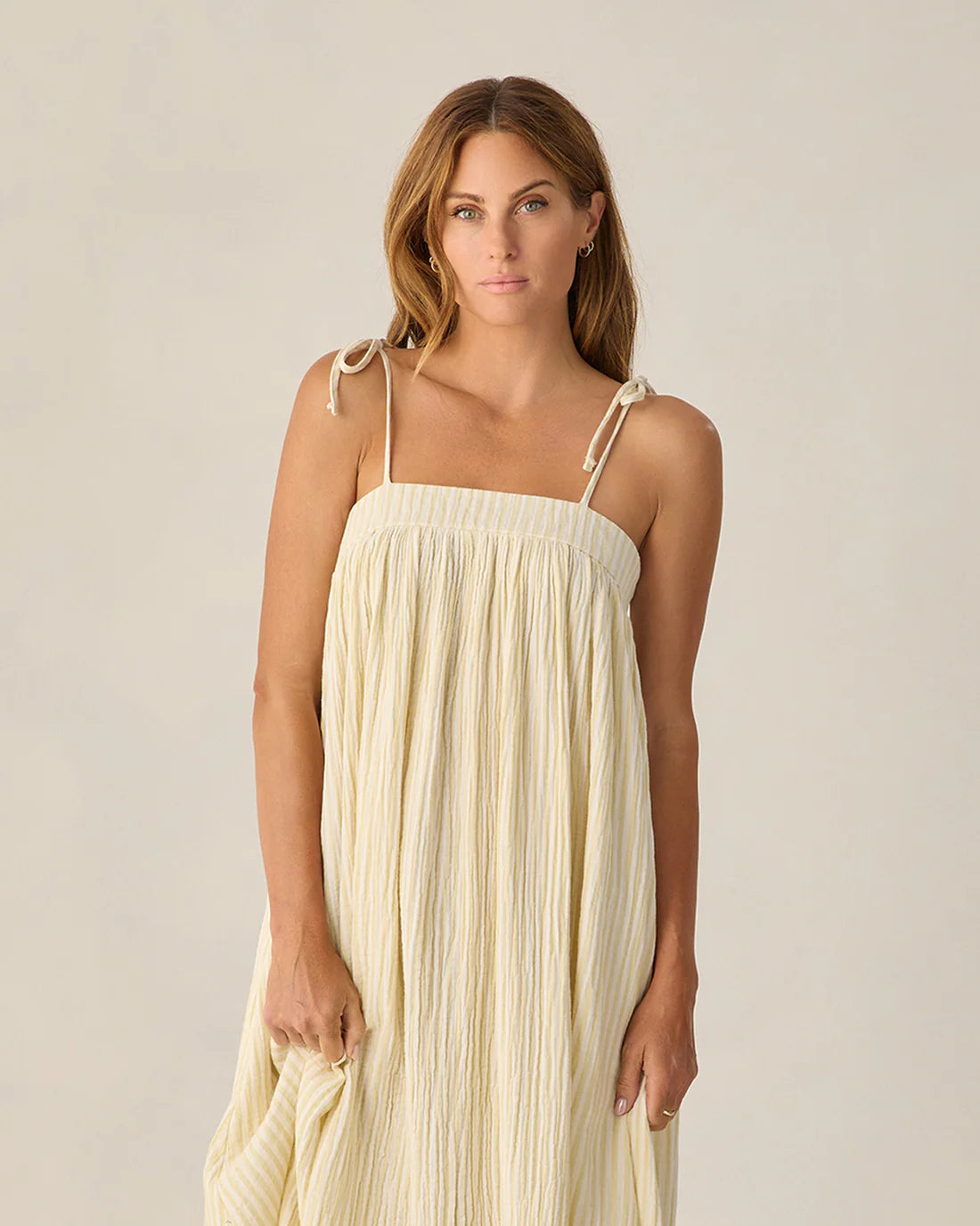 Malea Dress | Citron Stripe by Rylee + Cru