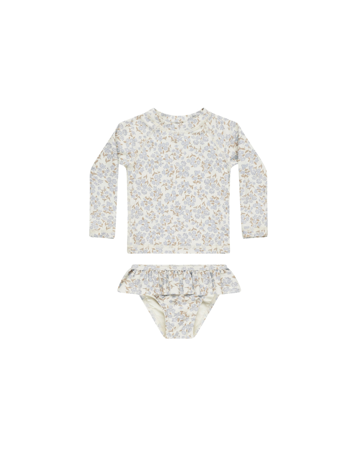 Rashguard Girls Set || Blue Ditsy by Rylee + Cru