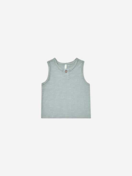 jersey button tank || blue by Rylee + Cru