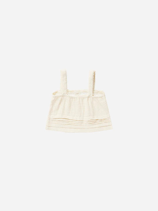 pleat tank || ivory by Rylee + Cru