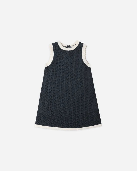 Crochet Tank Mini Dress || Navy by Rylee + Cru