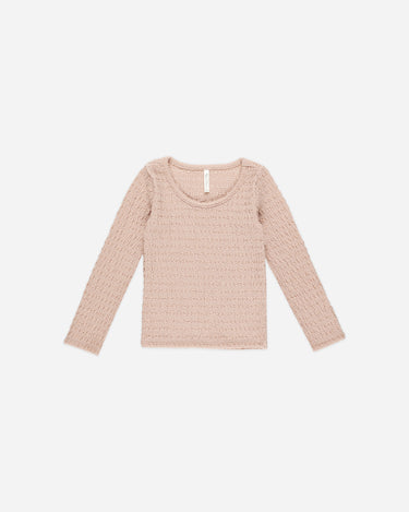 Textured Long Sleeve Top || Rose by Rylee + Cru