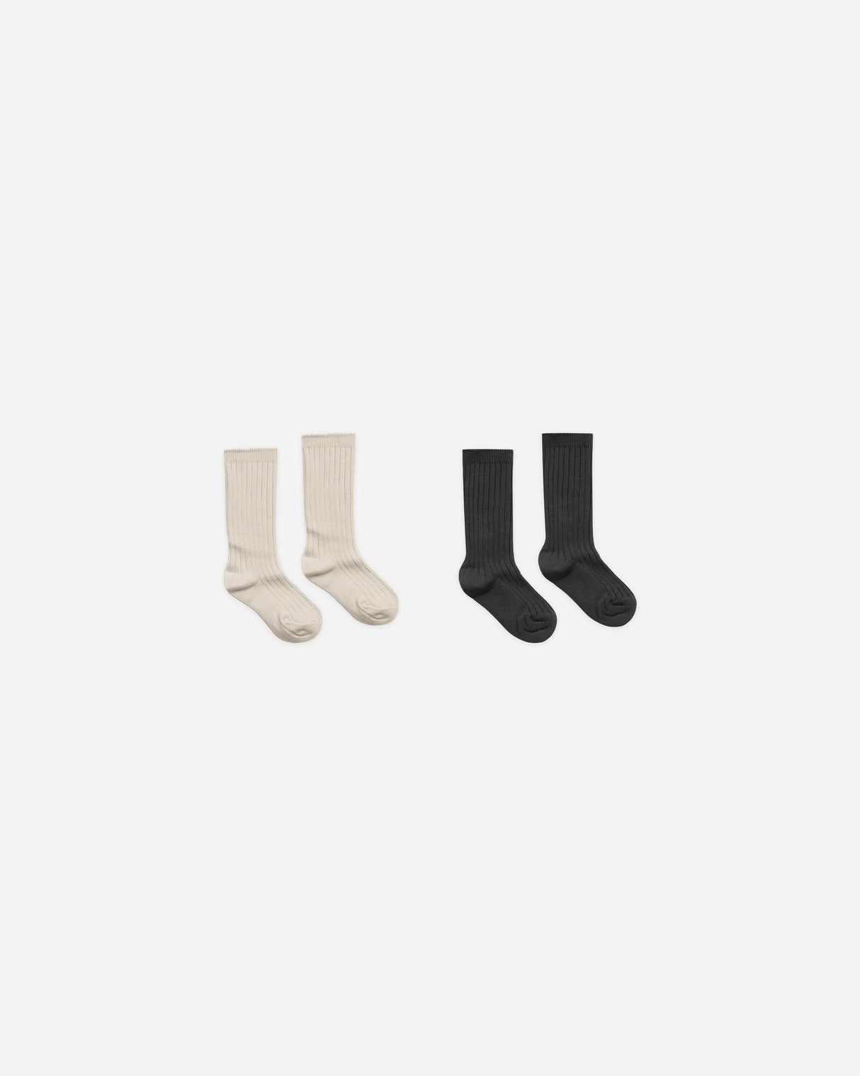 Ribbed Socks || Stone, Black by Rylee + Cru