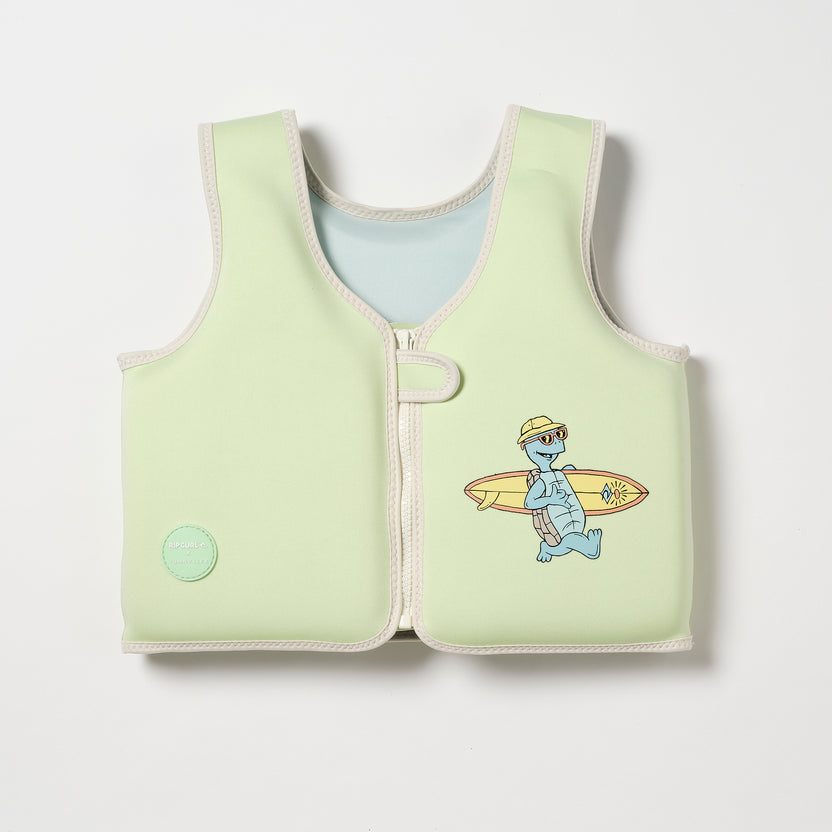Kids Swim Vest- Shred Turtle Aqua by Sunnylife