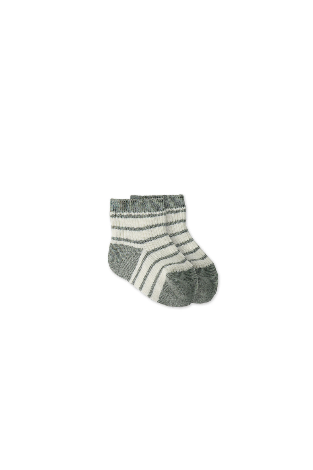 Rocco Stripe Crew Socks - Sage/Cloud by Jamie Kay
