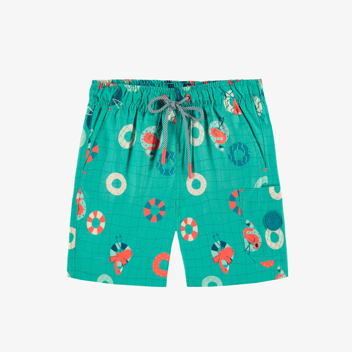 Bermuda Swim Shorts - Blue Flamingo by Sourismini