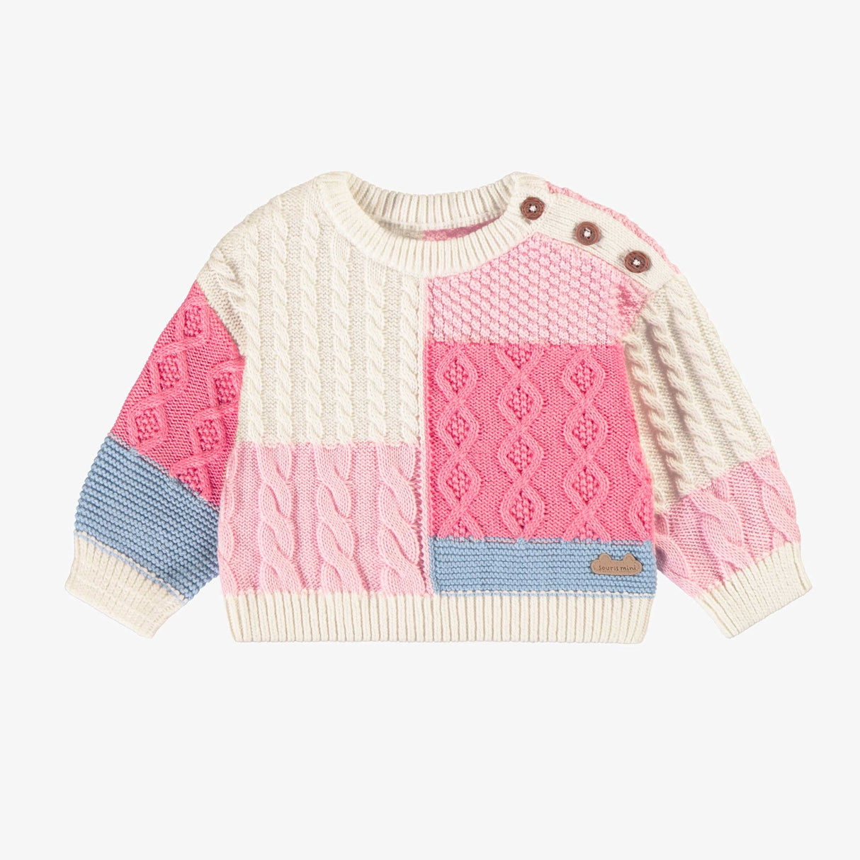 Patchwork Effect Knitted Sweater by Sourismini