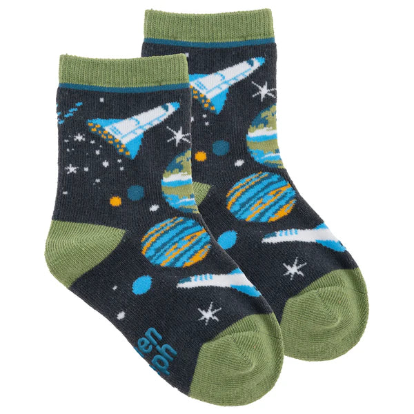 Toddler Socks - Gray Space by Stephen Joseph