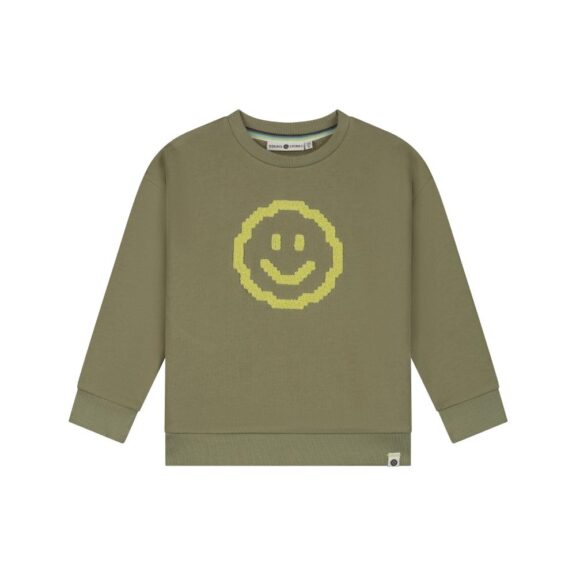 Boys Sweatshirt- Army Smiley by Stains & Stories