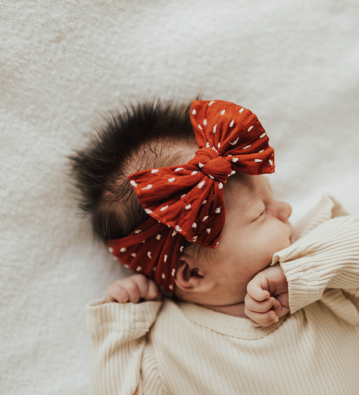 Patterned Shabby Knot: Sienna Dot by Baby Bling