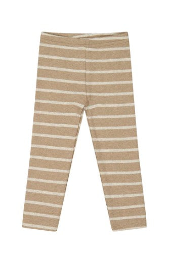 Organic Cotton Fine Rib Legging - Elias Stripe Sable Marle by Jamie Kay