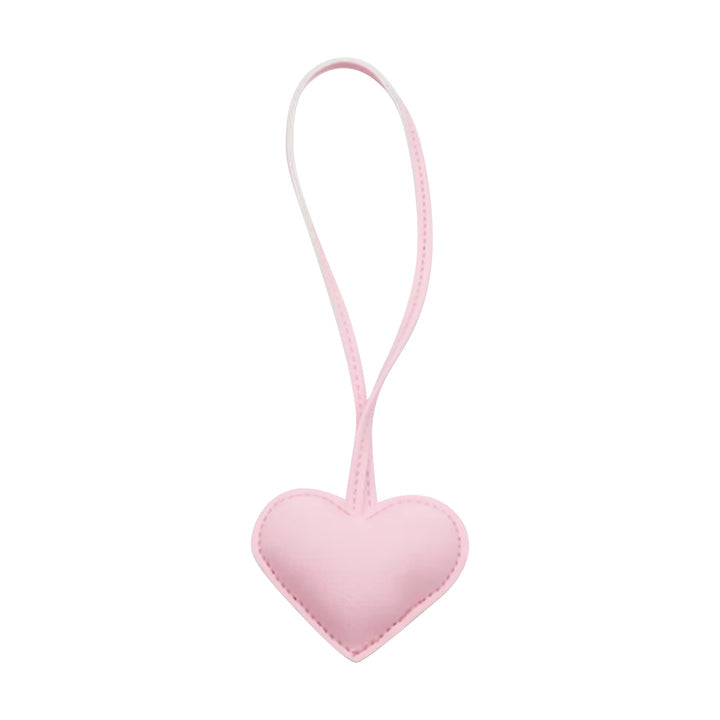 Faux Leather Heart Charm- Baby Pink by Malibu Sugar