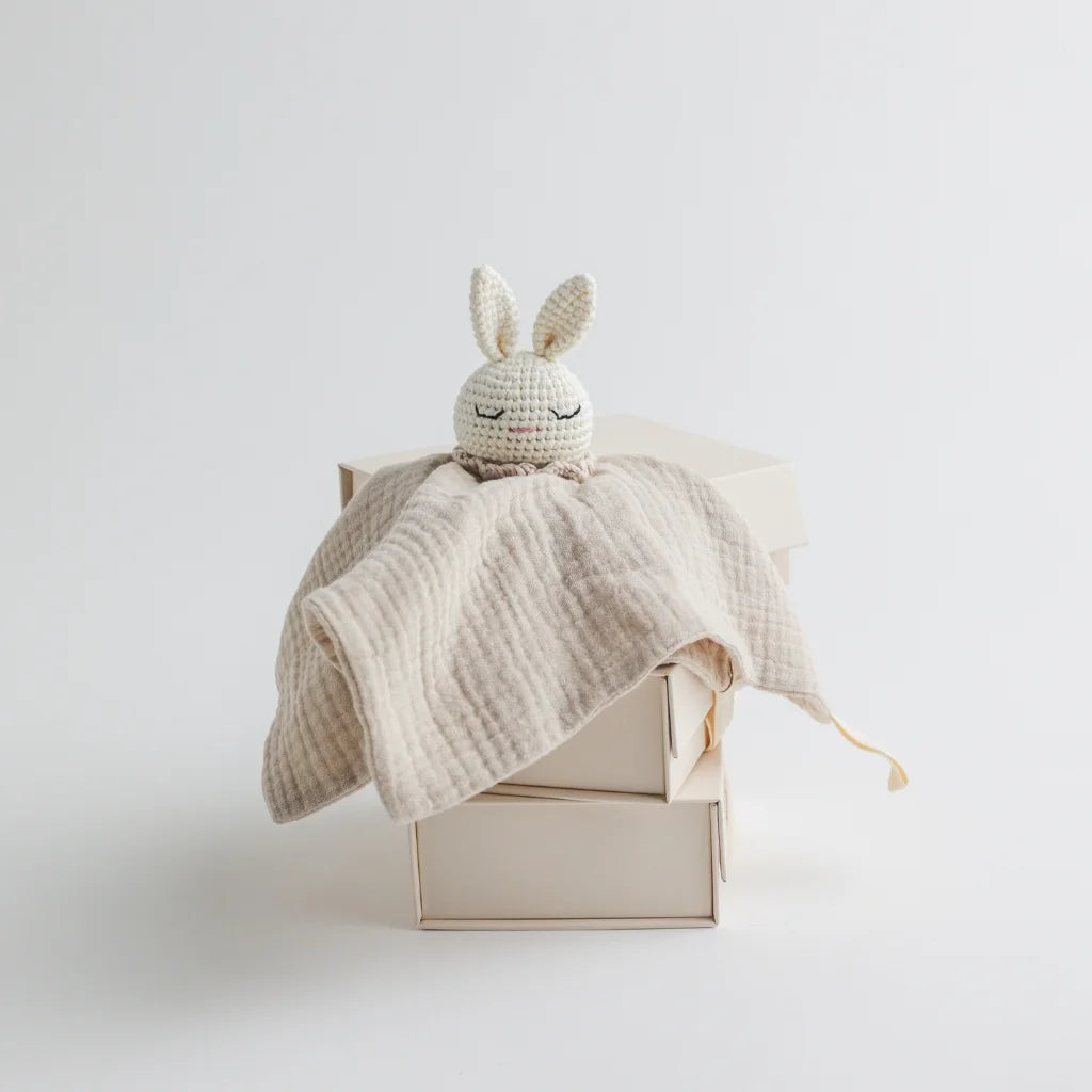 Snuggly Soft Baby Comforter Toy : Beige by Cherubin Chic