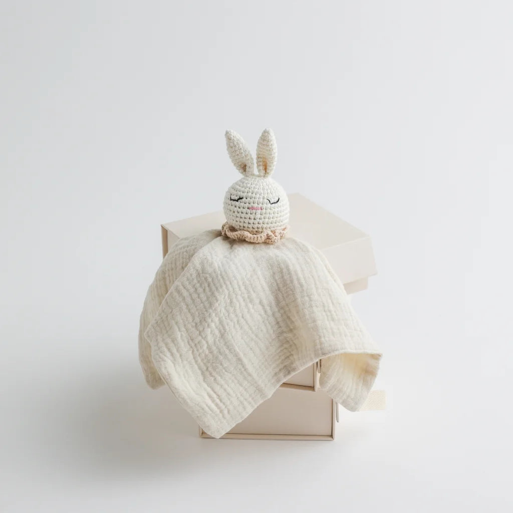 Snuggly Soft Baby Comforter Toy : Cream by Cherubin Chic