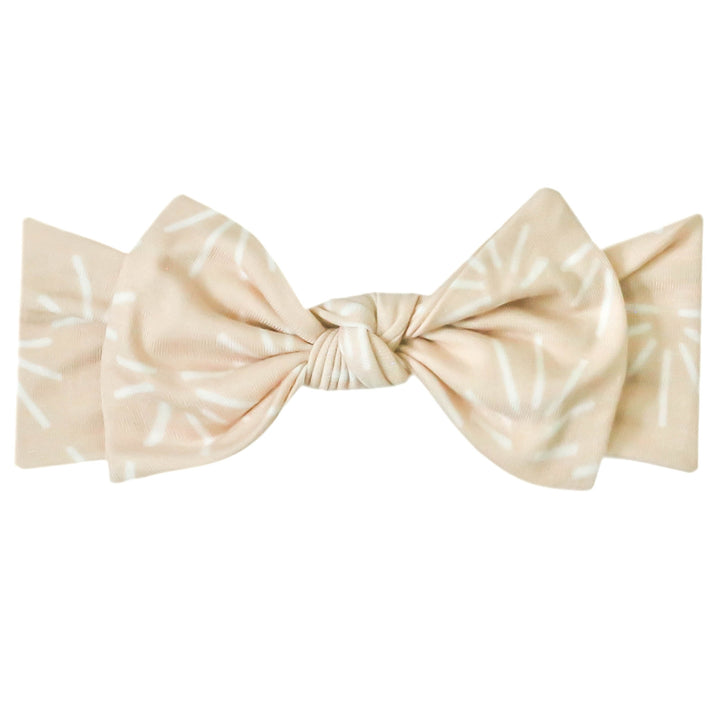 Premium Knit Headband Bow in Sol by Copper Pearl