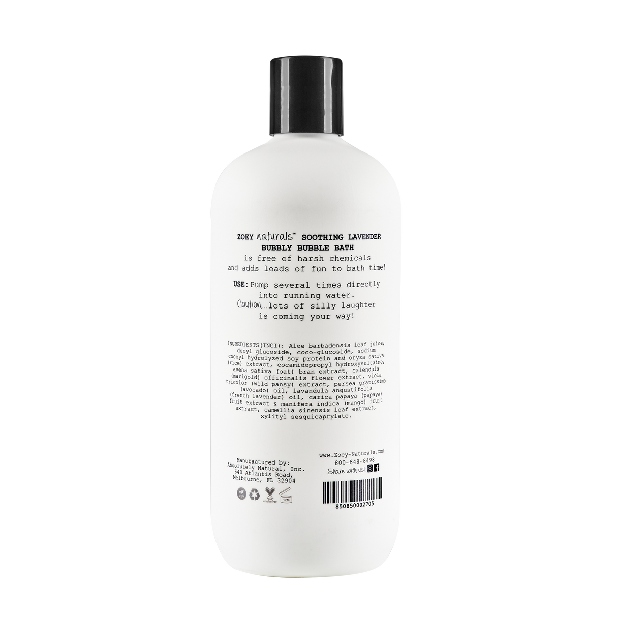 Zoey Naturals - Bubbly Bubble Bath - Soothing Lavender