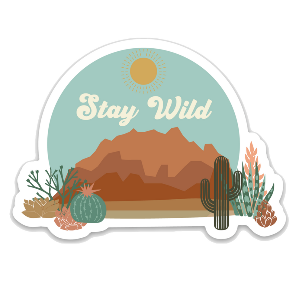 Lucy's Room Stay Wild Desert Sticker by Emerson and Friends