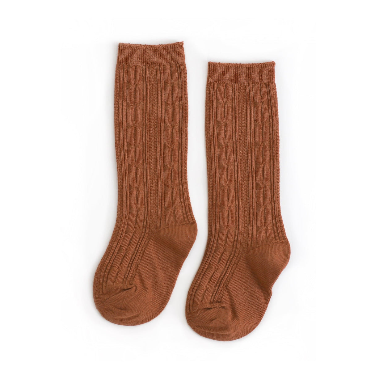 Sugar Almond Cable Knit Knee High Socks by Little Stocking Co.