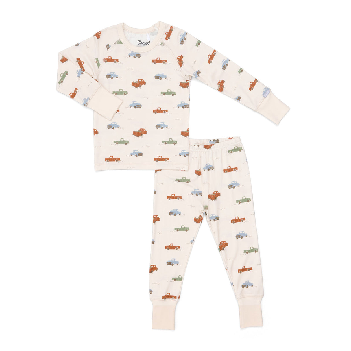 Boys L/S Modal Pyjama- Trucks by Coccoli