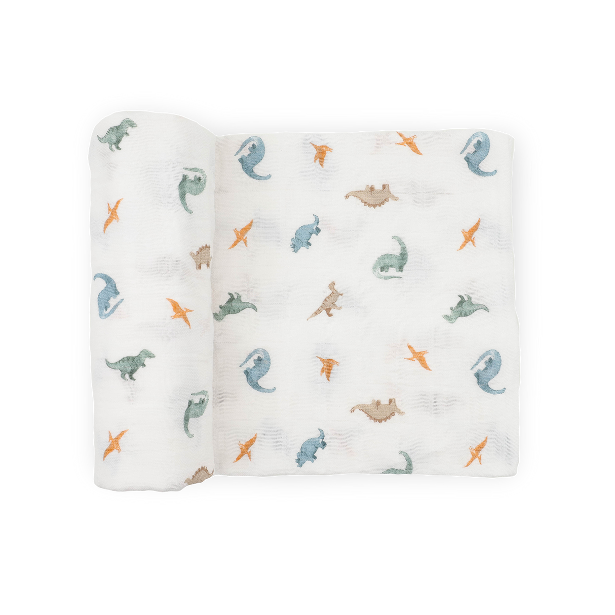 Organic Cotton Muslin Swaddle Blanket - Little Dino by Little Unicorn