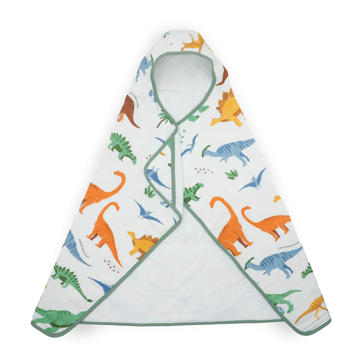 Toddler Hooded Towel - Dino Names by Little Unicorn
